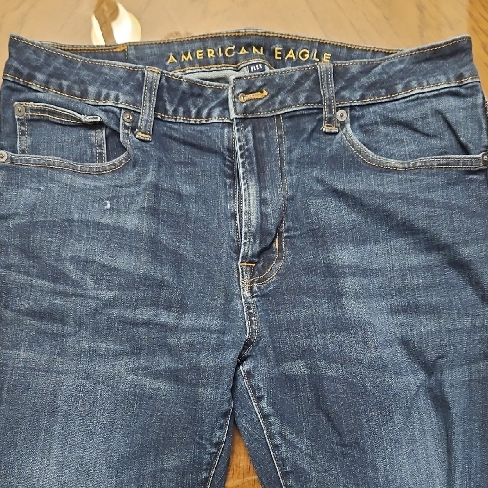 American Eagle Outfitters Blue Flex Straight Jeans Classic Style